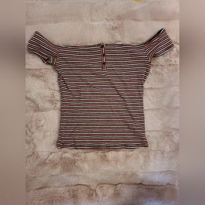 Garage Off Shoulder Button Top size S